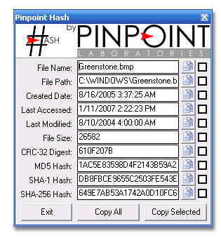 Pinpoint Hash v1.0 Screenshot