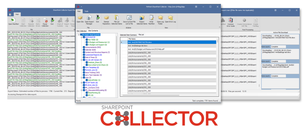 Pinpoint Labs SharePoint Collector, eDiscovery collection software